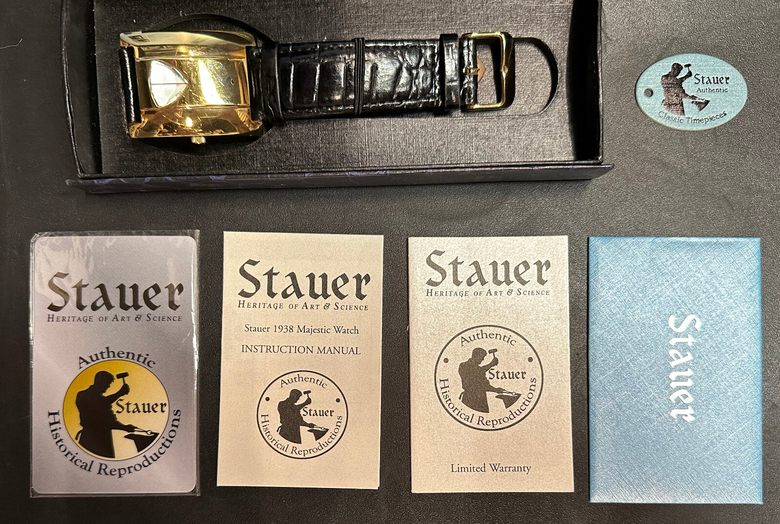 Satuer 1938 Majestic Watch 19893 DASHTRONIC Japan BOX, Papaers, Tag
