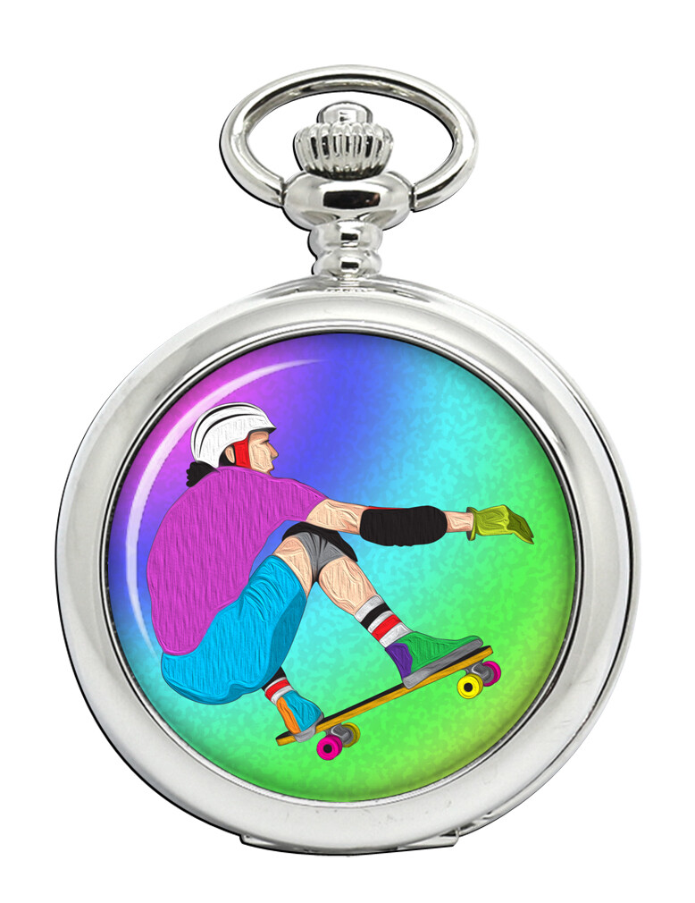 Skateboard Pocket Watch