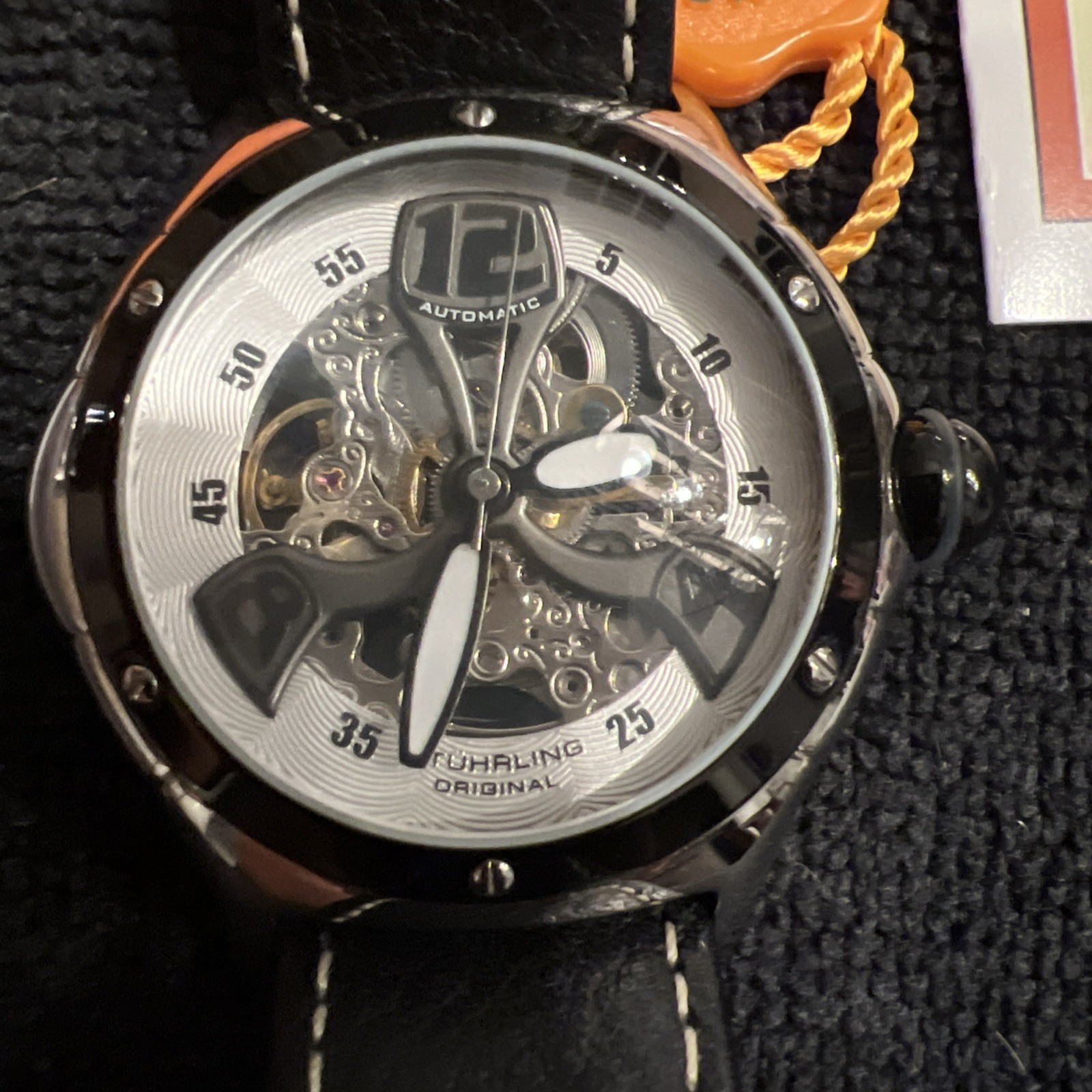 Stuhrling Original Mens Watch Alpine 4AT Automatic ST-90089 20 Jewels Leather