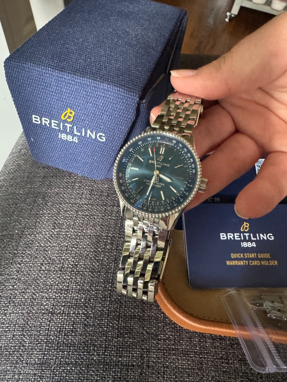 Breitling Navitimer Automatic 35mm Steel Blue Dial Bracelet Watch A17395161C1A1