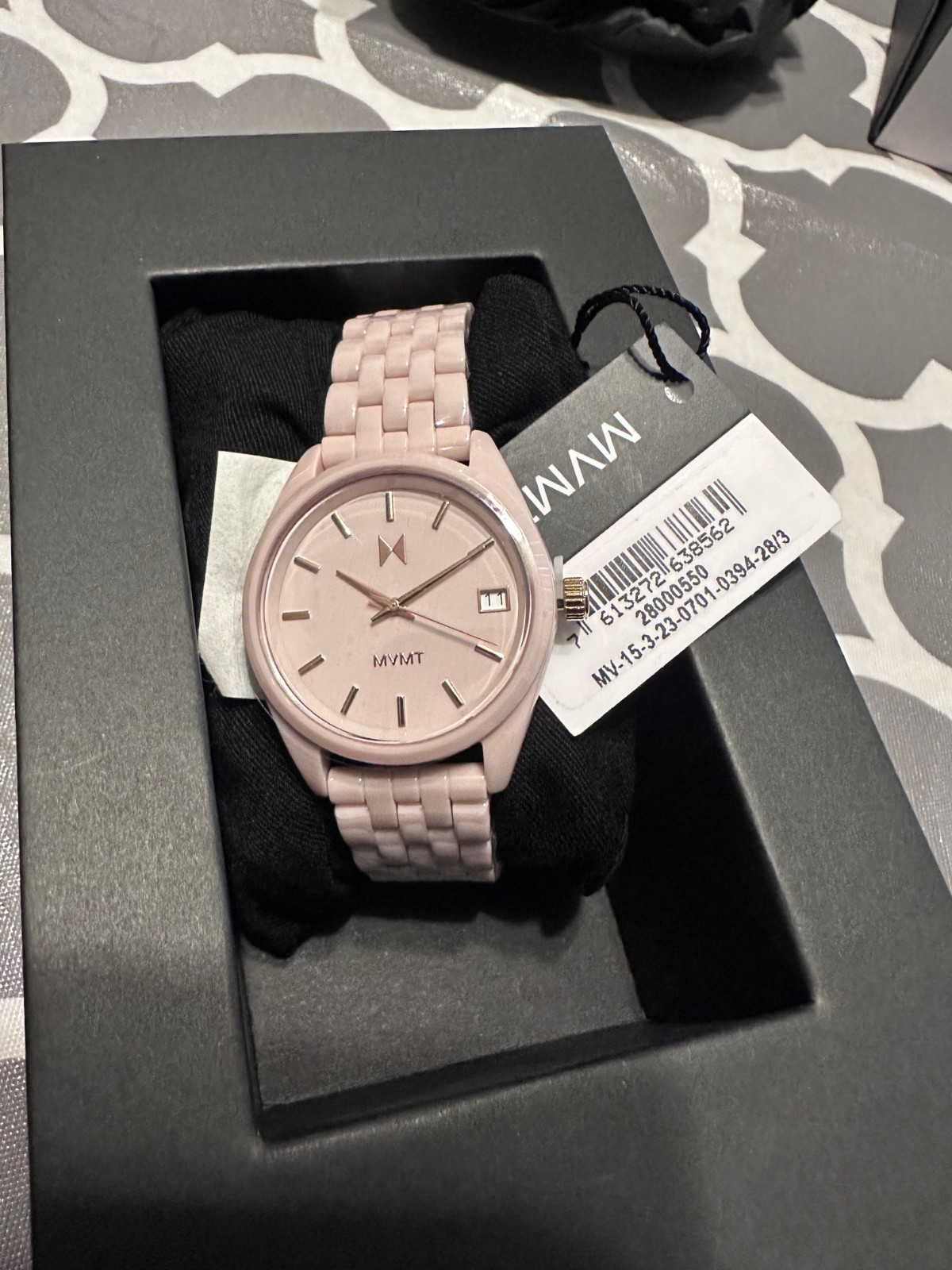 MVMT Women’s Watch – Brand new in box. Color: Blush Pink Material: Ceramic