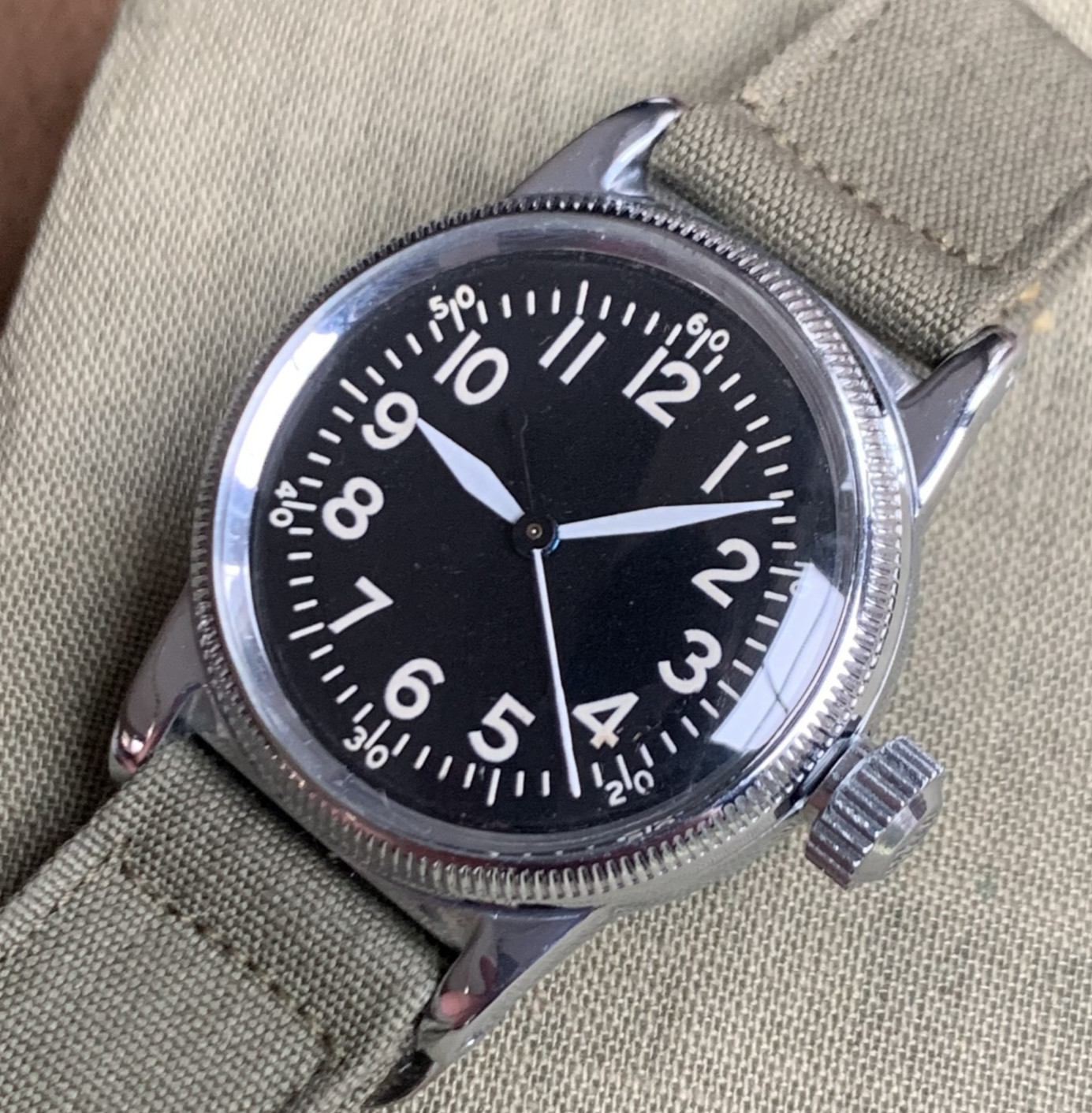 1946 Elgin A-11 Hack Grade 539 16 Jewels US Military Wristwatch – Excellent