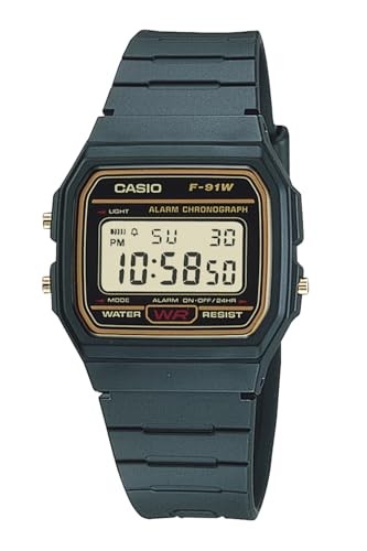 Casio Watch Casio Collection Web-Exclusive Model F-91WG-9QJH Men’s Black x Gold
