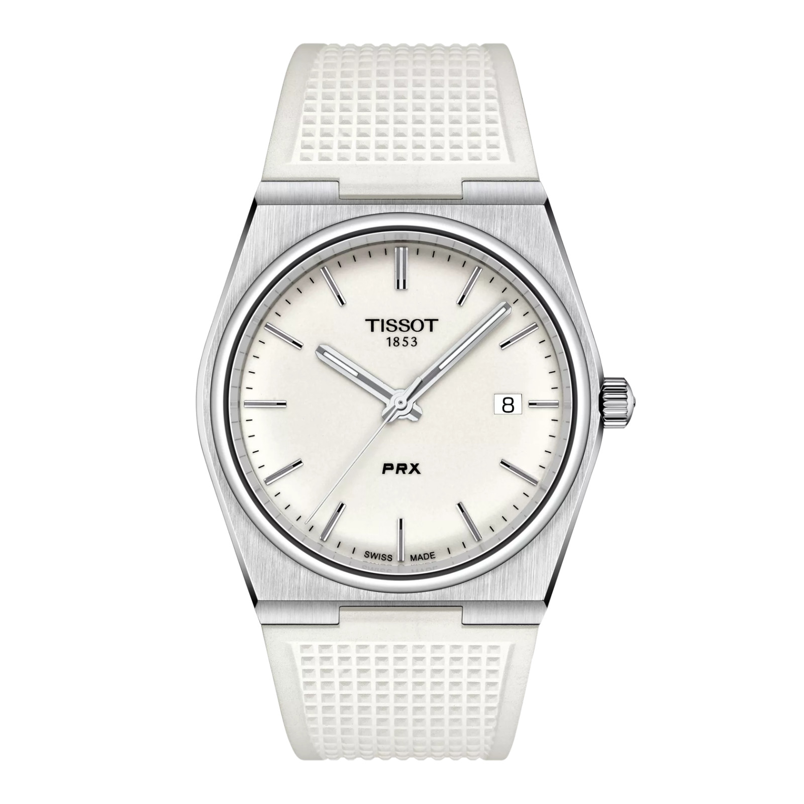 Tissot PRX T137.410.17.011.00 40 mm Steel White Rubber Quartz Men’s Watch