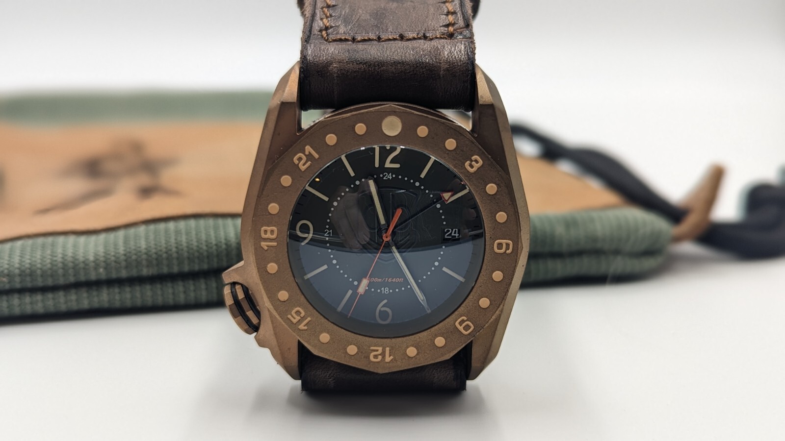 VDB 2017 GMT Handmade Automatic Watch ETA 2893-2 45mm Bronze Case BRAND NEW