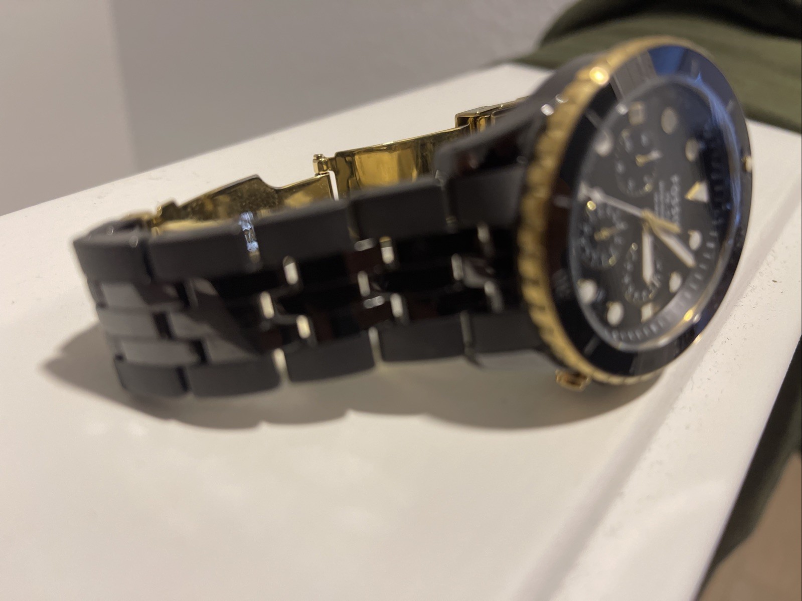 Fossil CE5024 FB-01 Chronograph Black Ceramic Quartz 100M Mens Please READ DESC!