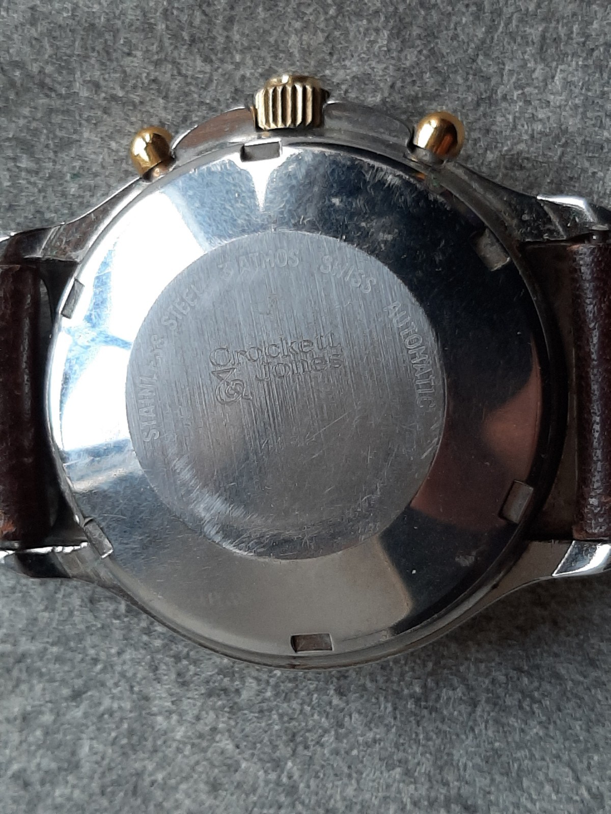 80s AUTOMATIC CHRONO. ETA -VALJOUX 7750. 3 Atm. SCREW CROWN. SAPPHIRE GLASS