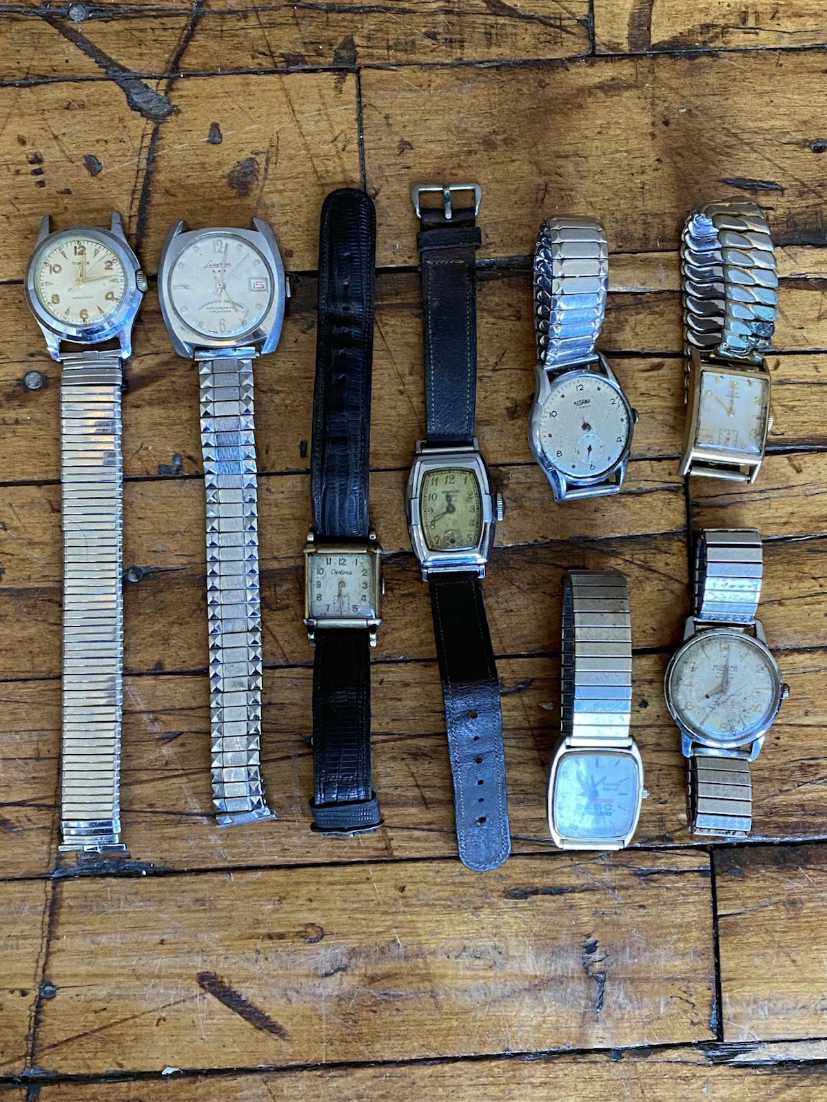 Vintage Watch Lot Mortima Elgin Medana Optima Lucerne 10K Gold Filled Untested