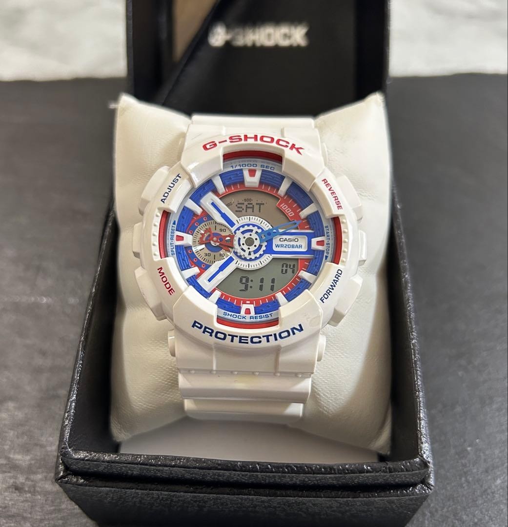 CASIO G-SHOCK GA-110TR Tricolor White (Working Condition)