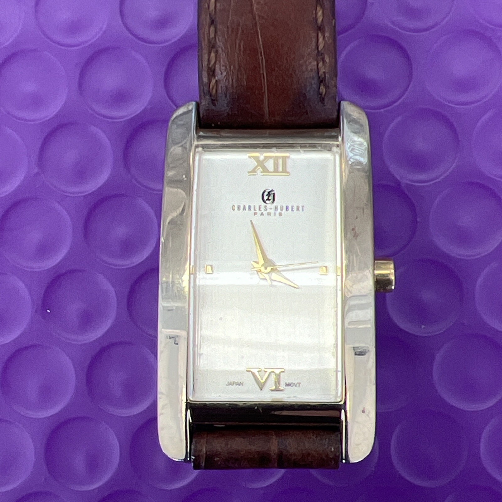 ❤️ Charles Hubert Paris 6670 G ladies Gold Tone Watch ( New Battery)