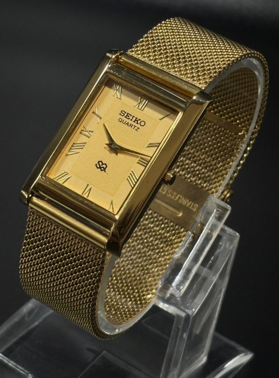 Rare Vintage Seiko Slim Tank Quartz Men’s Wrist Watch With Free DDP Shipping