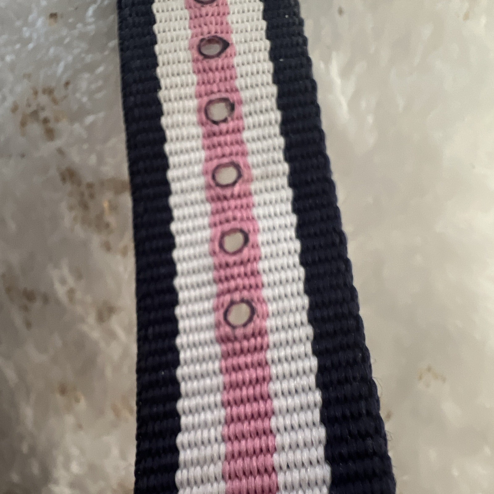 Daniel Wellington 40mm Quartz White Dial Gold SS Nylon Strap Blue/White/Pink