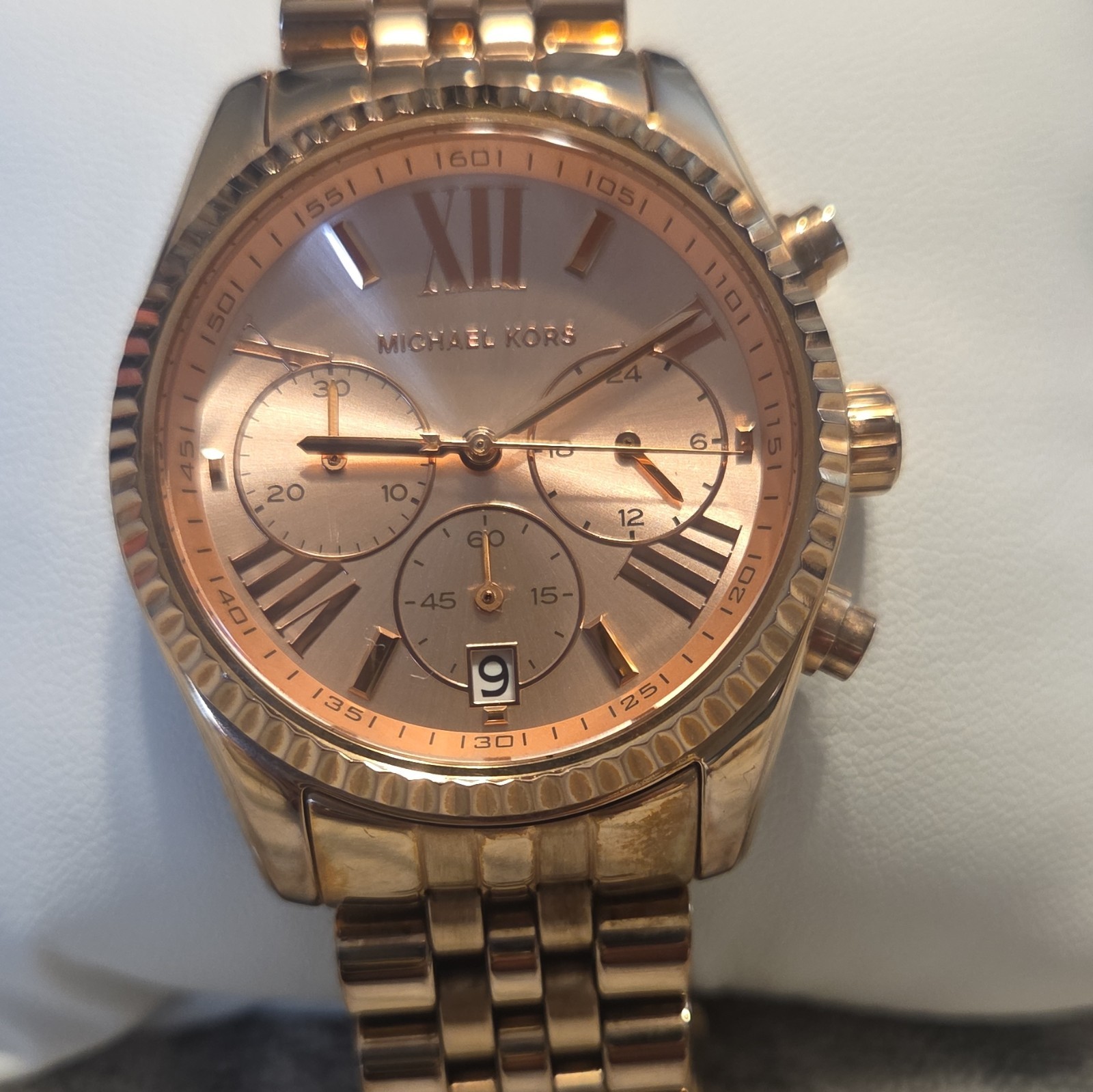 Michael Kors Women’s Rose Gold Quartz Chronograph Date Bracelet Watch