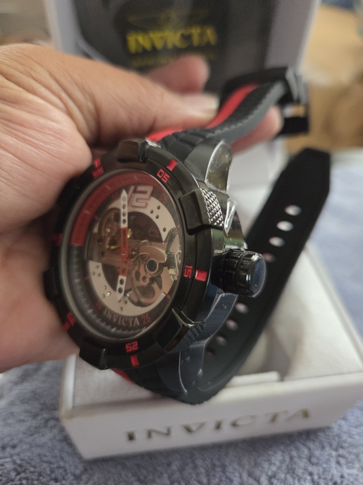 Invicta S1 Rally Race Team 26619 Red Automatic Movement Flame Fusion Crystal