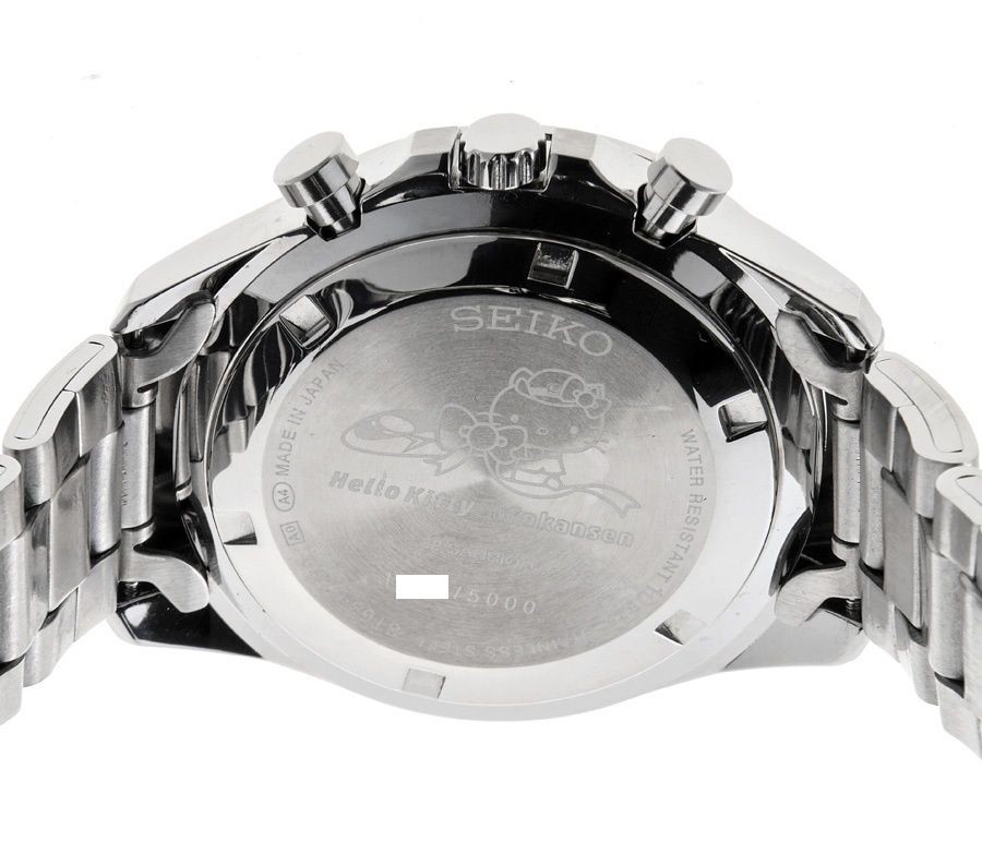 SEIKO chronograph Hello Kitty 500 series Shinkansen 25th anniversary watch 8T63