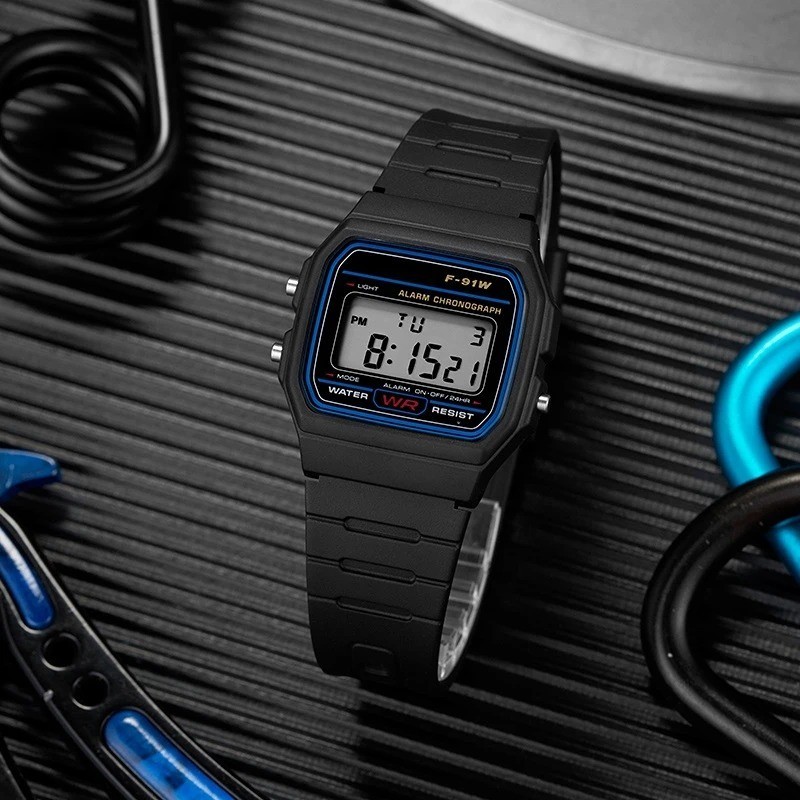 Casio F-91W Style Digital Watch Men Women Unisex Retro Sport Stopwatch Alarm Lig