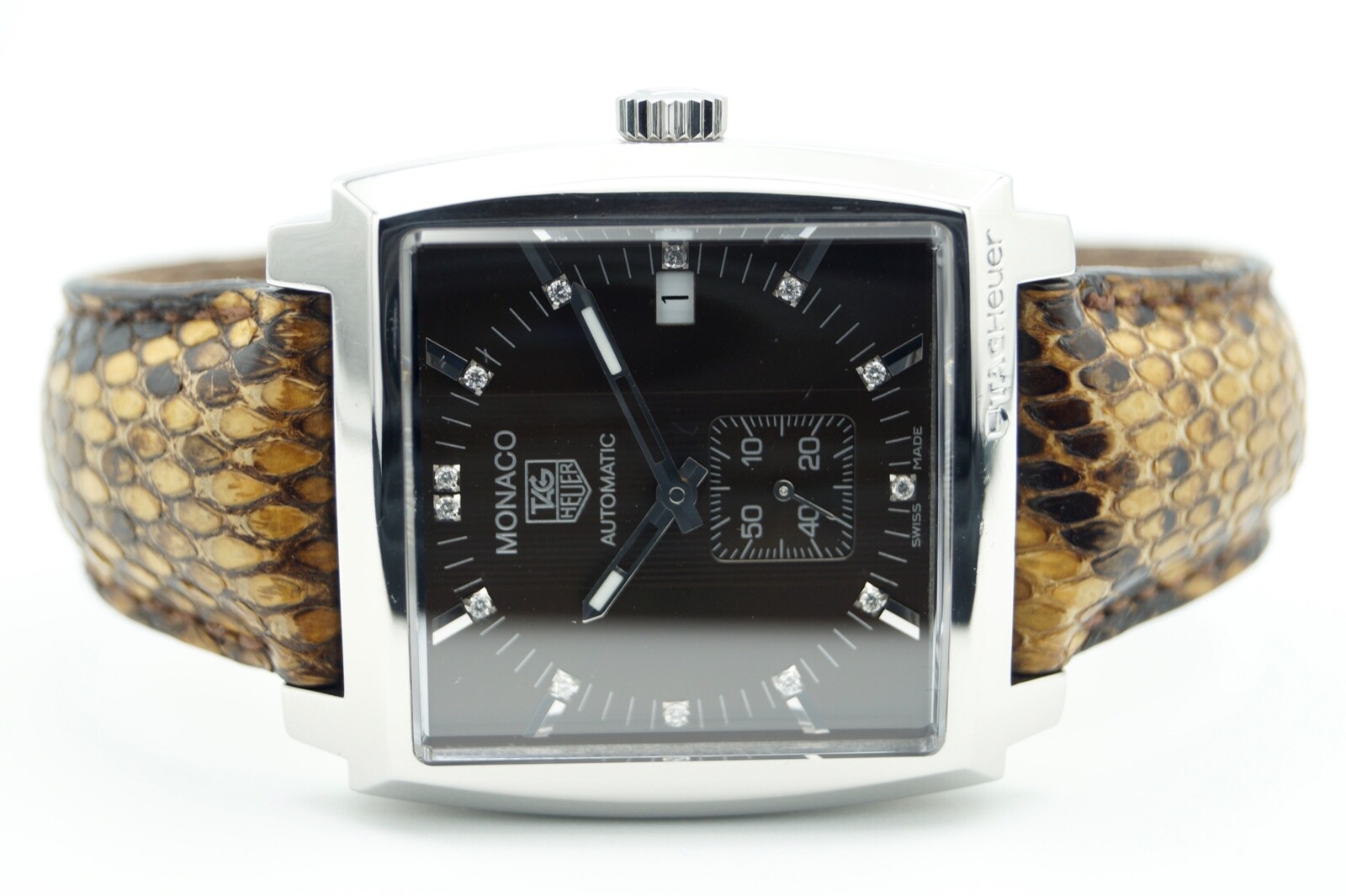 TAG Heuer Monaco WW2116.FC6217 Diamond Men’s Automatic Watch Box Papers
