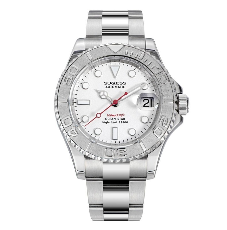 Sugess S450 Mechanical Automatic Steel Date White Sapphire Men’s Watch