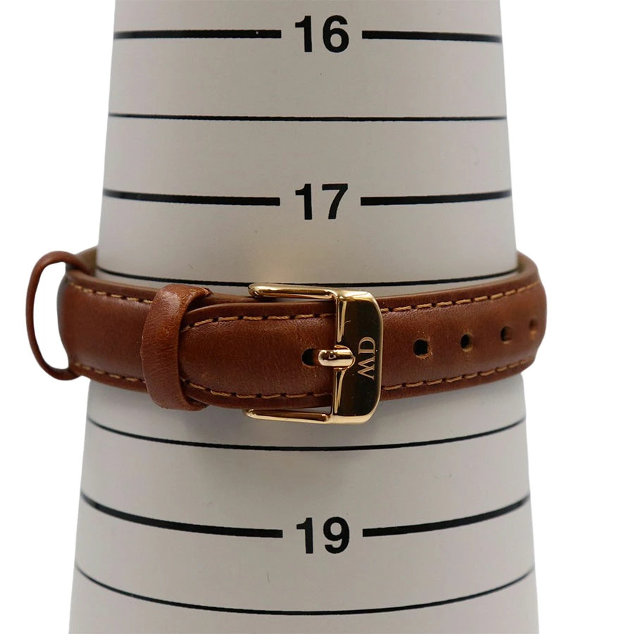[A1R] Daniel Wellington Petite 32mm white dial rose gold brown belt [w2z]
