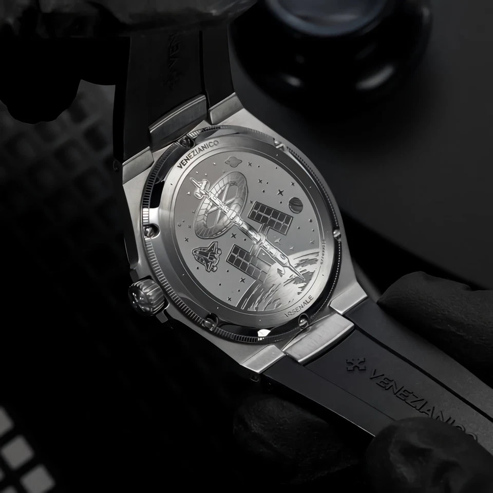 VENEZIANICO Arsenale Ultrablack 6221510 Musou Black Dial Stainless Steel Watch