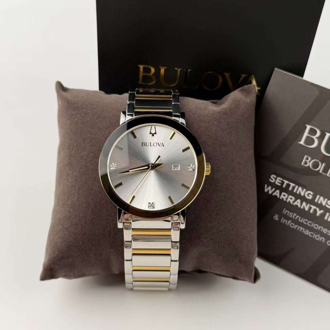 Bulova Futuro Modern 98D151 Silver Dial Stainless Steel Men’s Quartz Watch 42 mm