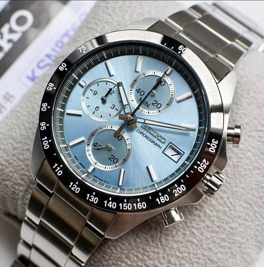 Seiko Spirit SBTR029 Chronograph Blue Dial Stainless Steel Men’s Watch