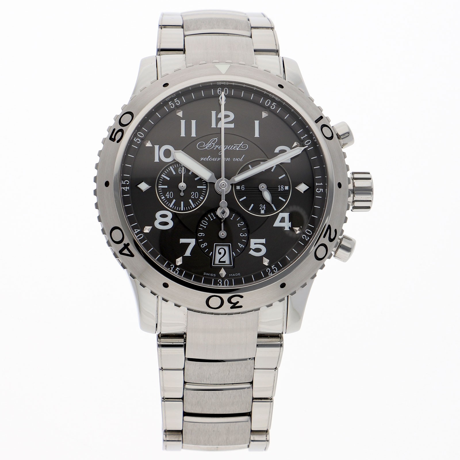 Breguet 3810ST Transatlantic Type 21 black Dial Automatic Stainless Steel