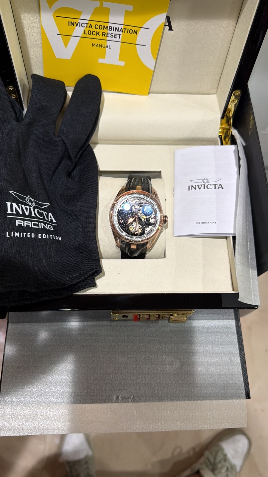Invicta Celestial Naosia Automatic Men’s Watch w/ Skeleton Dial – 45mm, Black