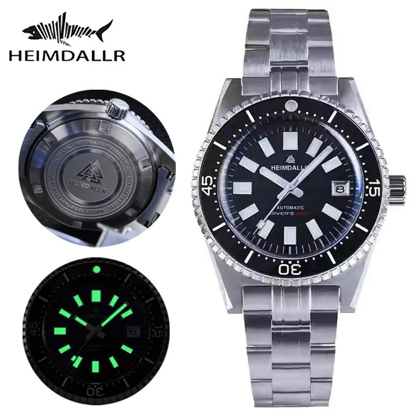 Heimdallr Sharkey H8-3 NH35A Diver 200M 660FT Men’s Automatic Watch 316L 41mm C3
