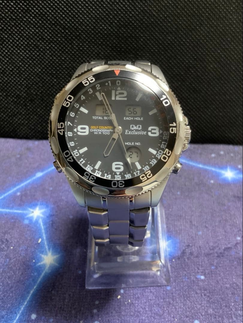 CITIZEN Q&Q Exclusive T024J205 Digital Analog Silver Watch