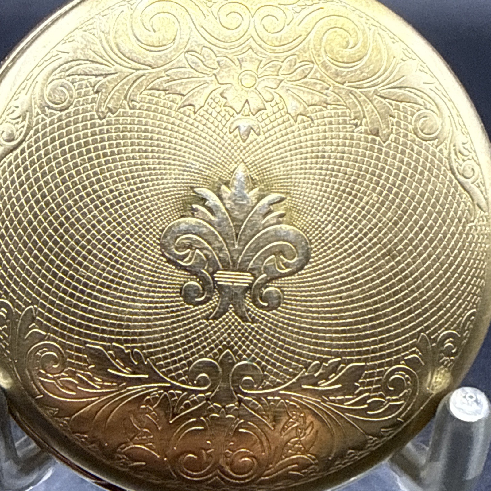 Vintage Rotary Gold Plated Skeleton Half Hunter Pocket watch -Good Working Order