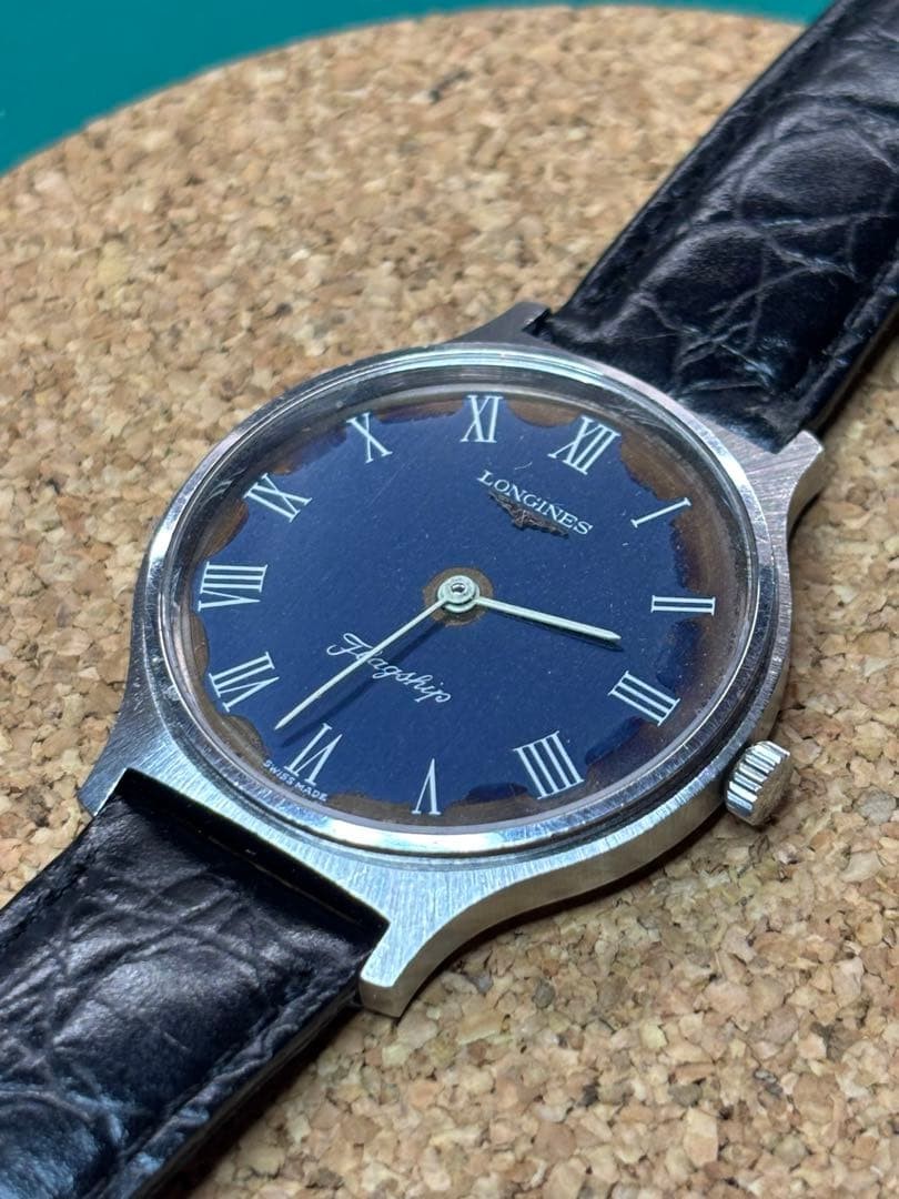 Longines Flagship 4027.4 Hand-Wound Mens Watch Blue Dial Working