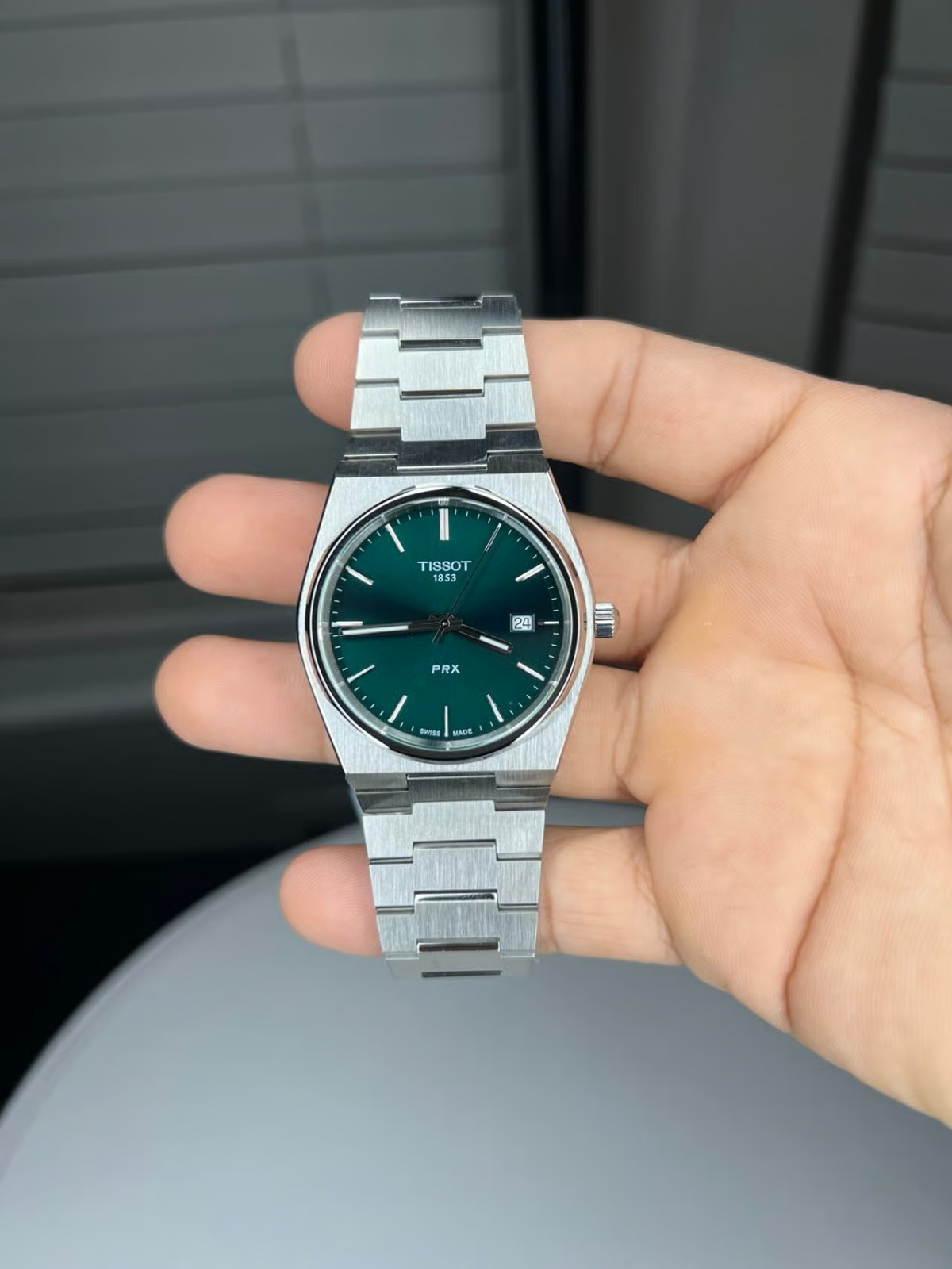 Tissot PRX T137.410.11.091.00 Green Dial Men’s Quartz Watch Stainless Steel 40mm