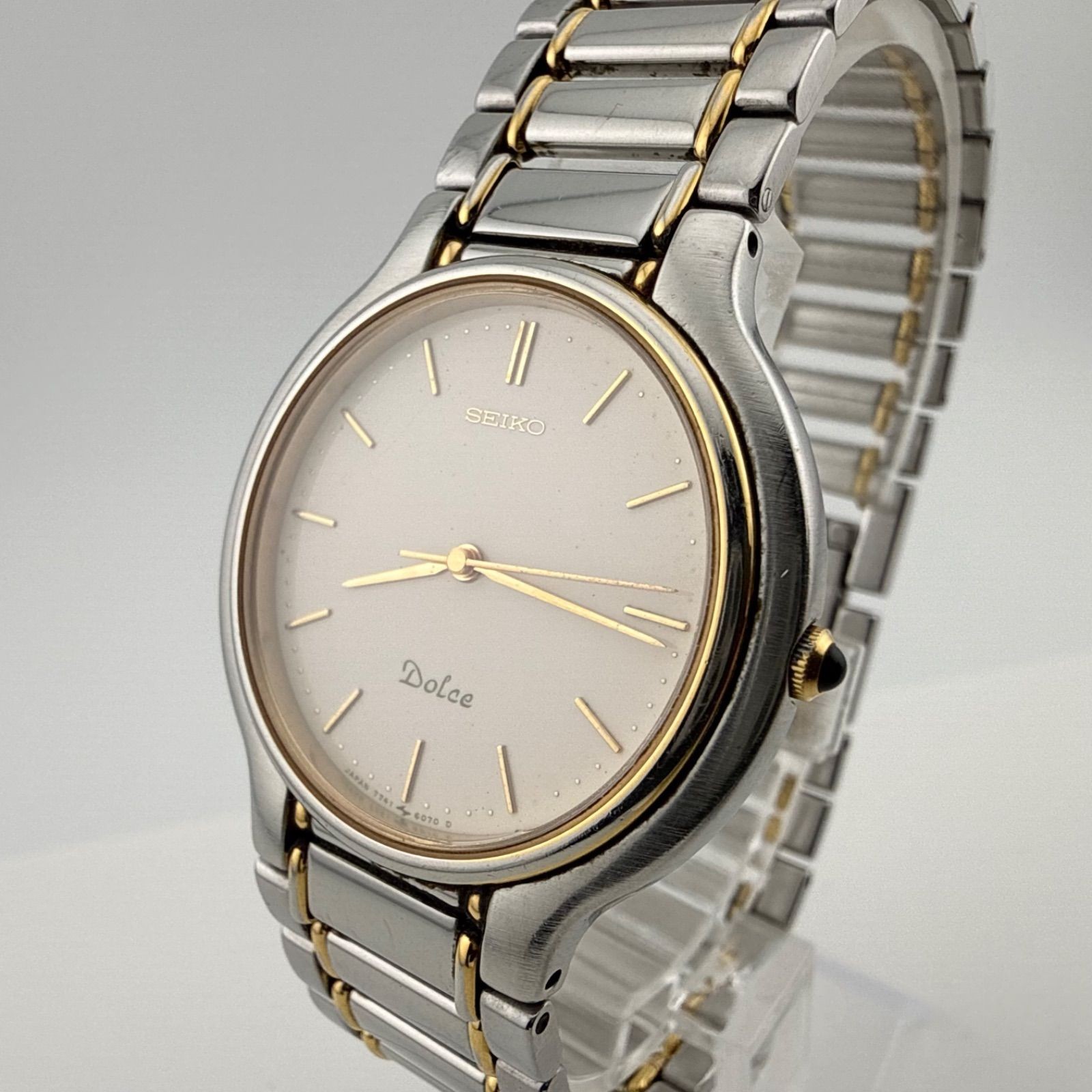 SEIKO Dolce 7741-6050 Men’s Watch Quartz Working Battery Replaced