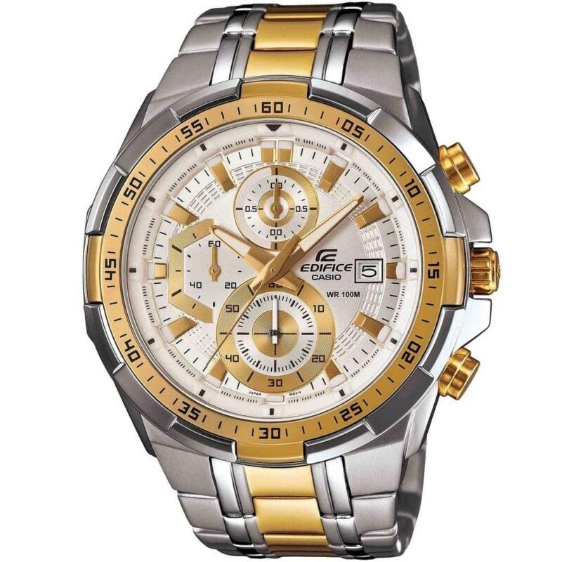 Casio Edifice EFR-539SG-7AV Men’s Chronograph Watch – Silver & Gold Two-Tone