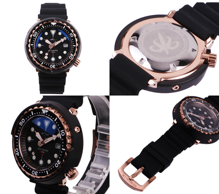 Heimdallr Shark Master PVD Japan NH35A Diver 300M Automatic Watch Tuna 47mm 316L