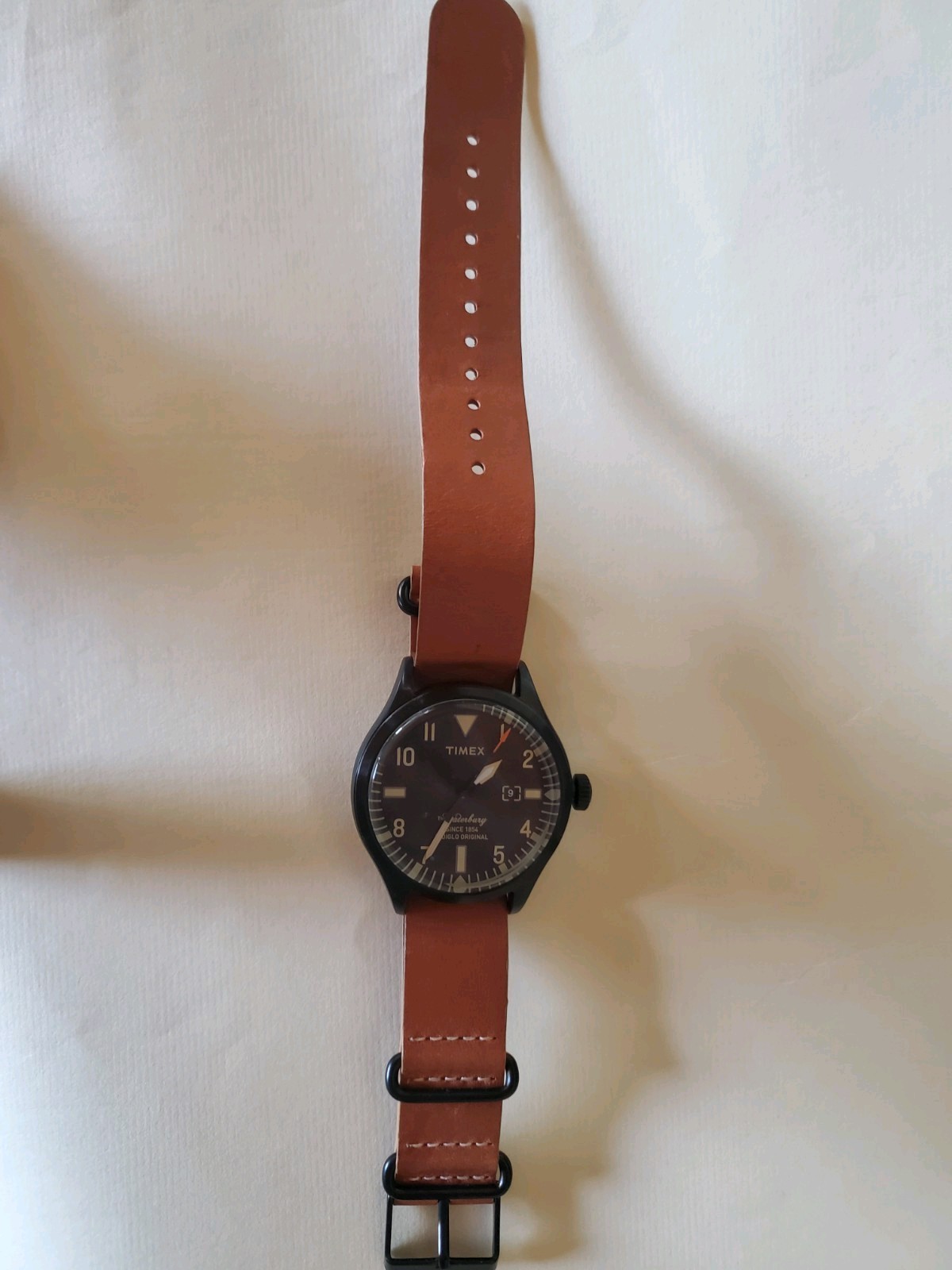 Timex Waterbury Heritage Indiglo Original Leather Strap Men’s Watch TW2P83800