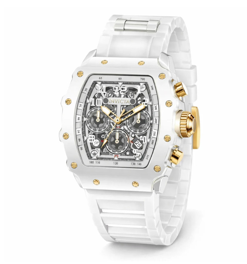Invicta Racing White Hot – Nitro Gen Men’s Watch 43mm, White (69700) New