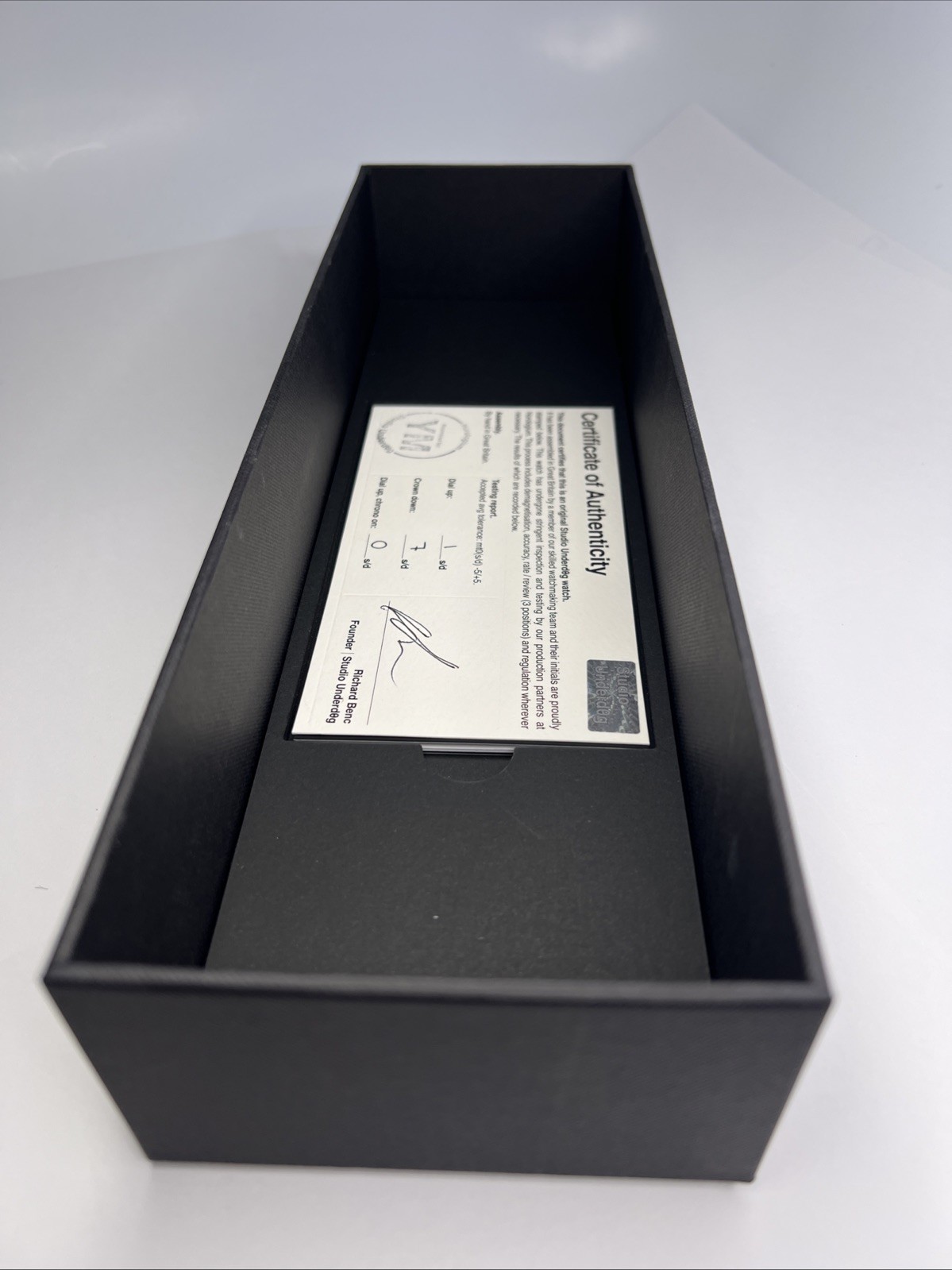 Studio Underdog Salmon Smoked LE Chronograph 38.5mm Steel Watch w/ Box & Papers