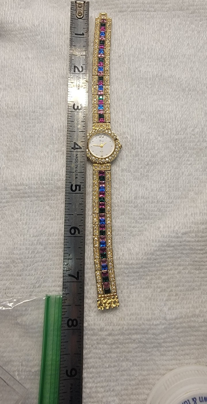 Parmax Women’s Quartz Analog Dress Watch Gold/Multicolor Bracelet 18mm