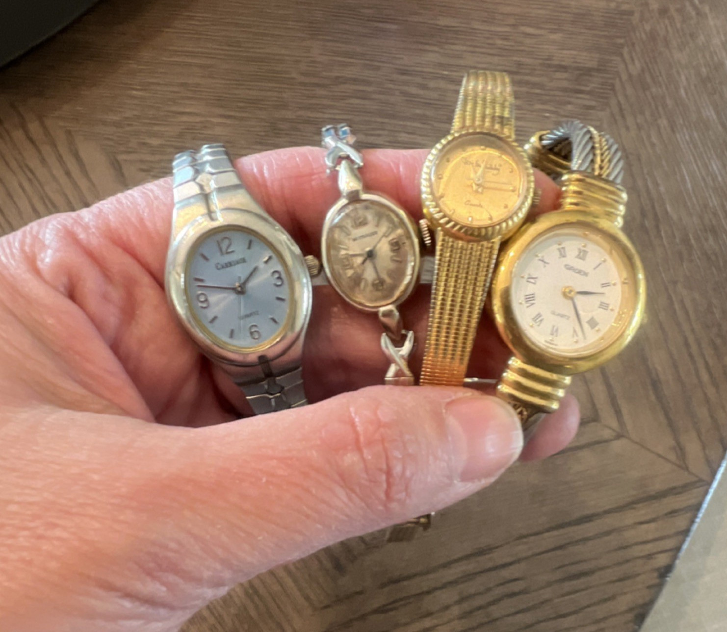Timex Gruen Withauer 10k RGP bezel Women’s Dress Metal Wristwatch Lot