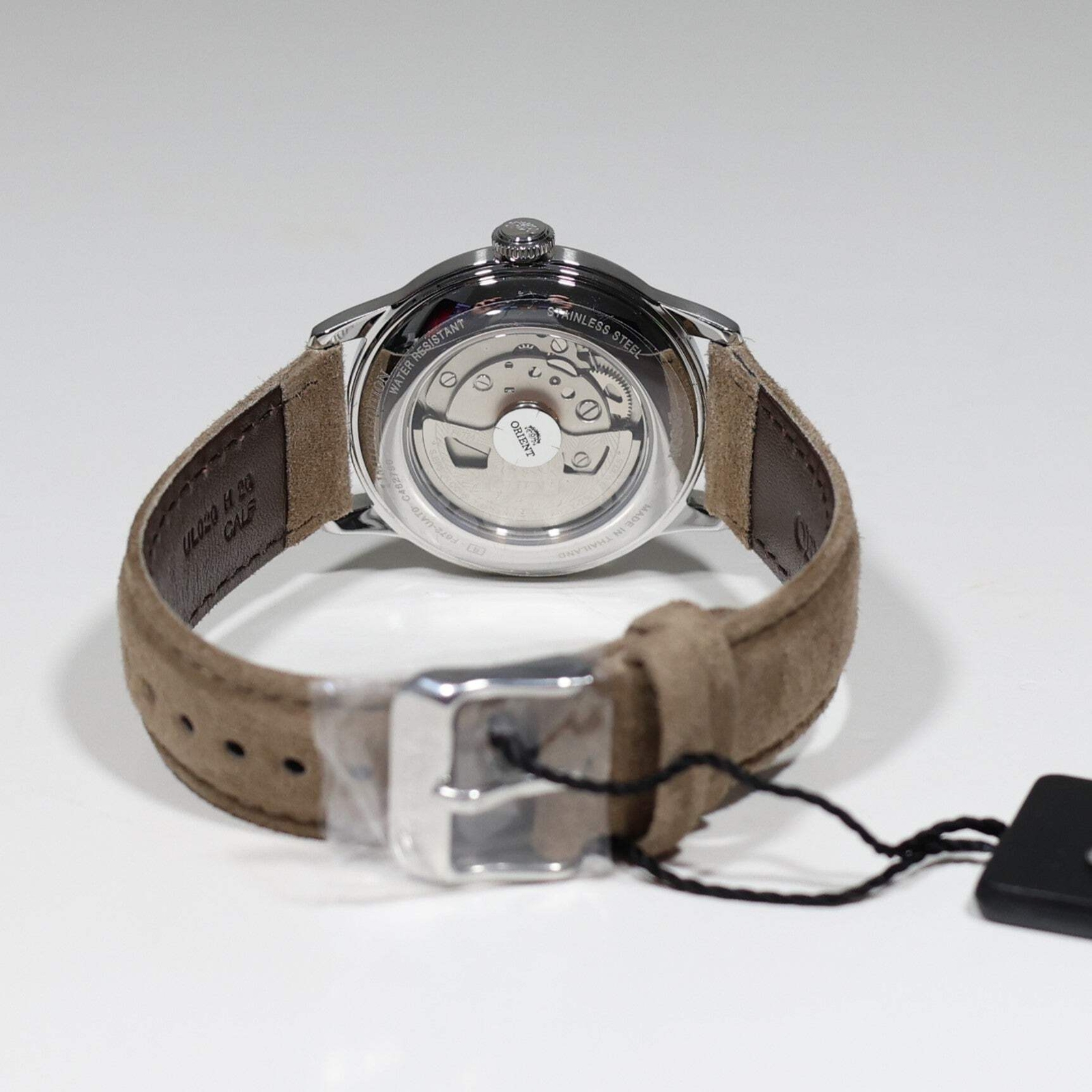 Orient Bambino Gray Dial Beige Leather Strap Men’s Classic Watch RA-AC0M13N30B