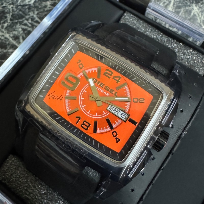 DIESEL dz1881 – 40th anniversary black leather watch