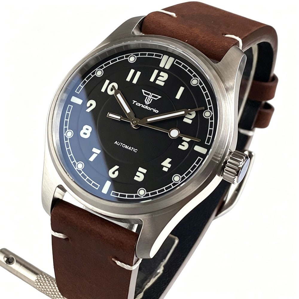 Tandorio 39mm Automatic Men Watch For Miyota 8215 Sapphire Glass Luminous Watch