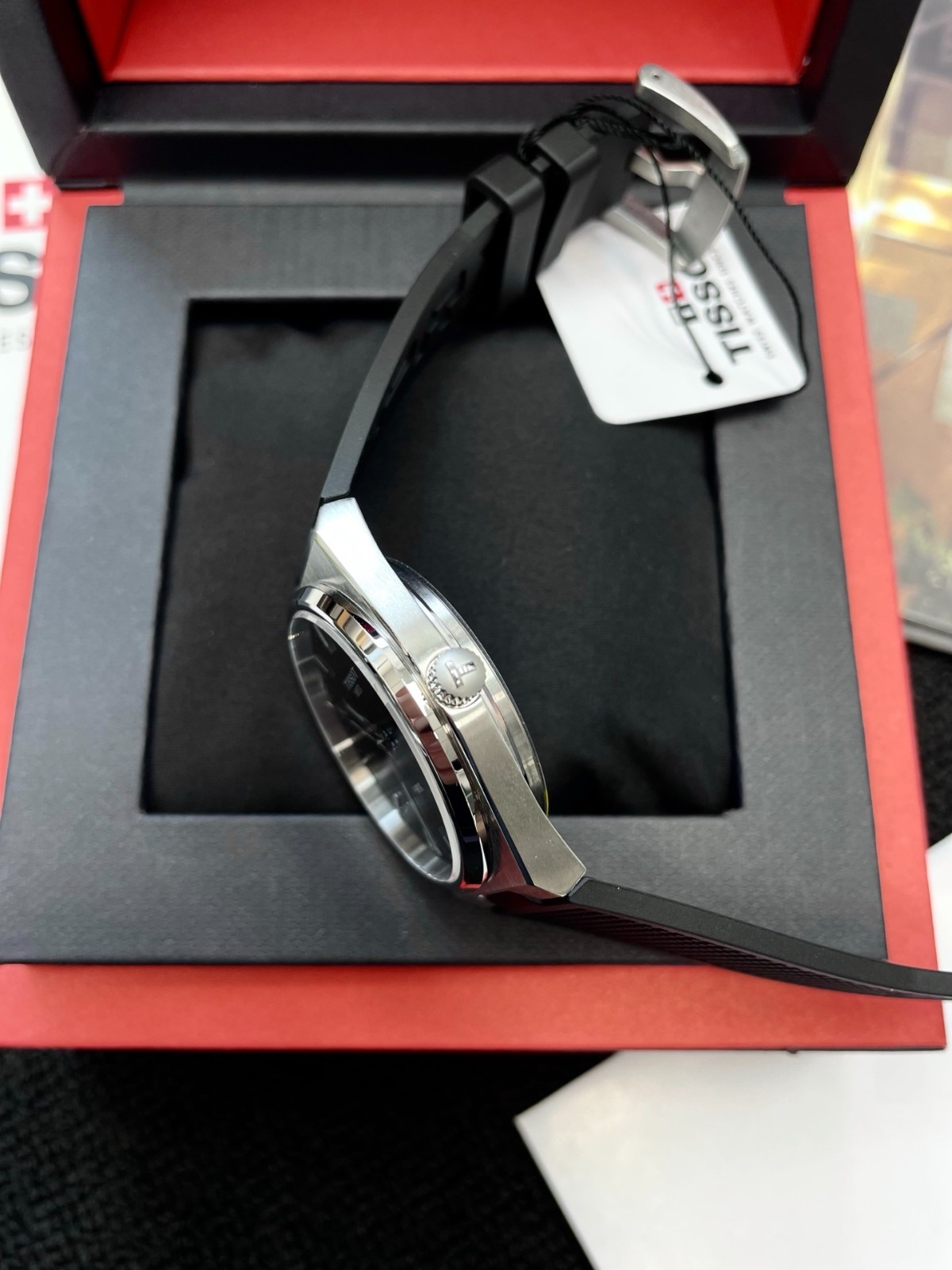 Tissot PRX T137.410.17.051.00 Black Rubber Black Dial Swiss Quartz Watch 1983