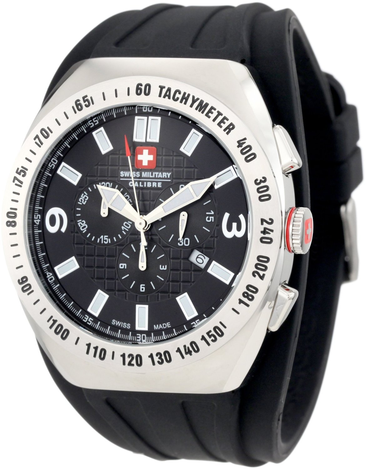 SWISS MILITARY CALIBRE CHRONOGRAPH MEN’S WATCH 06-4C2-04-007-R NEW MSRP $605