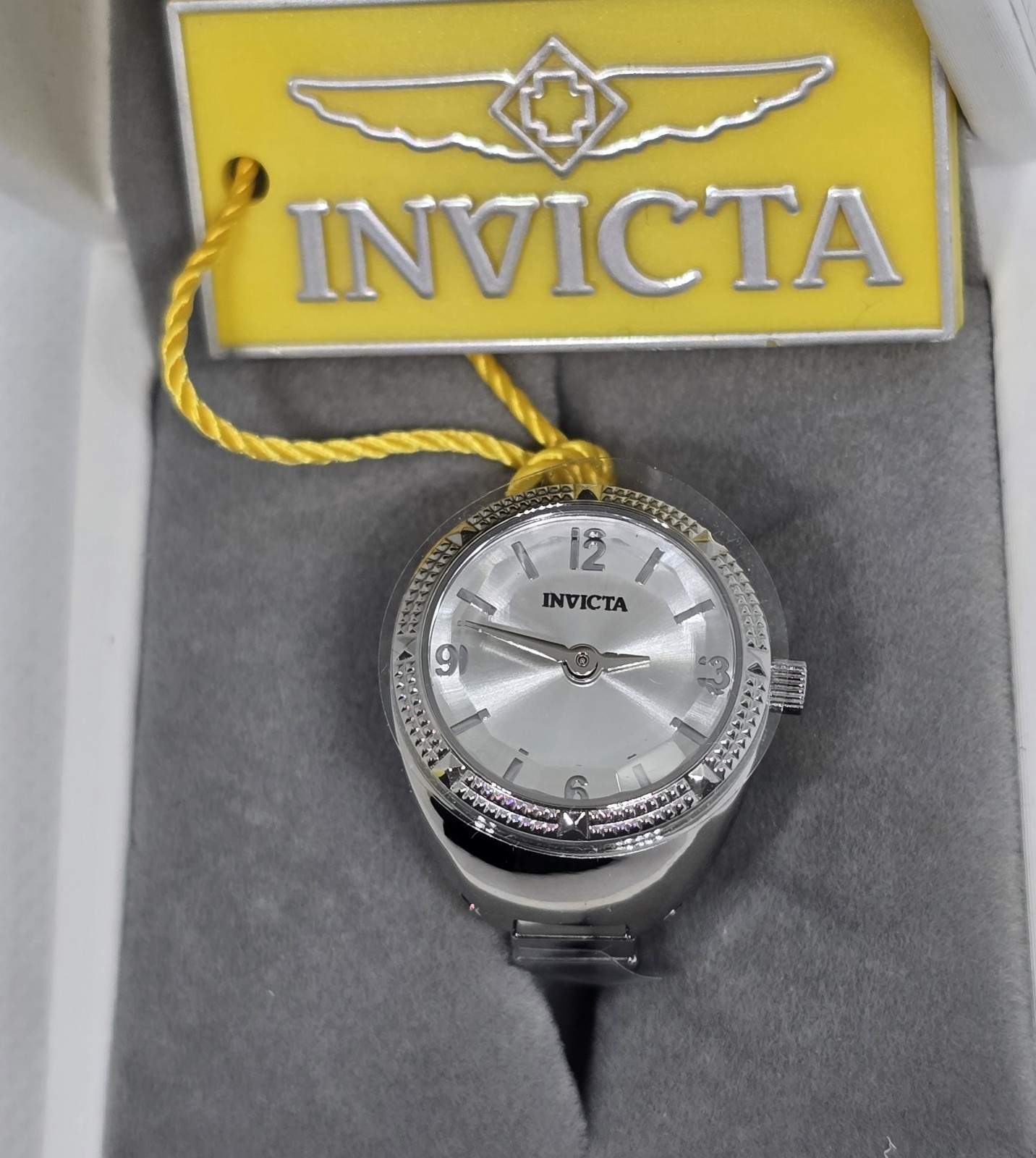 Invicta Mini Angel Women’s Ring Watch 20mm Silver Tone 50640 Brand New