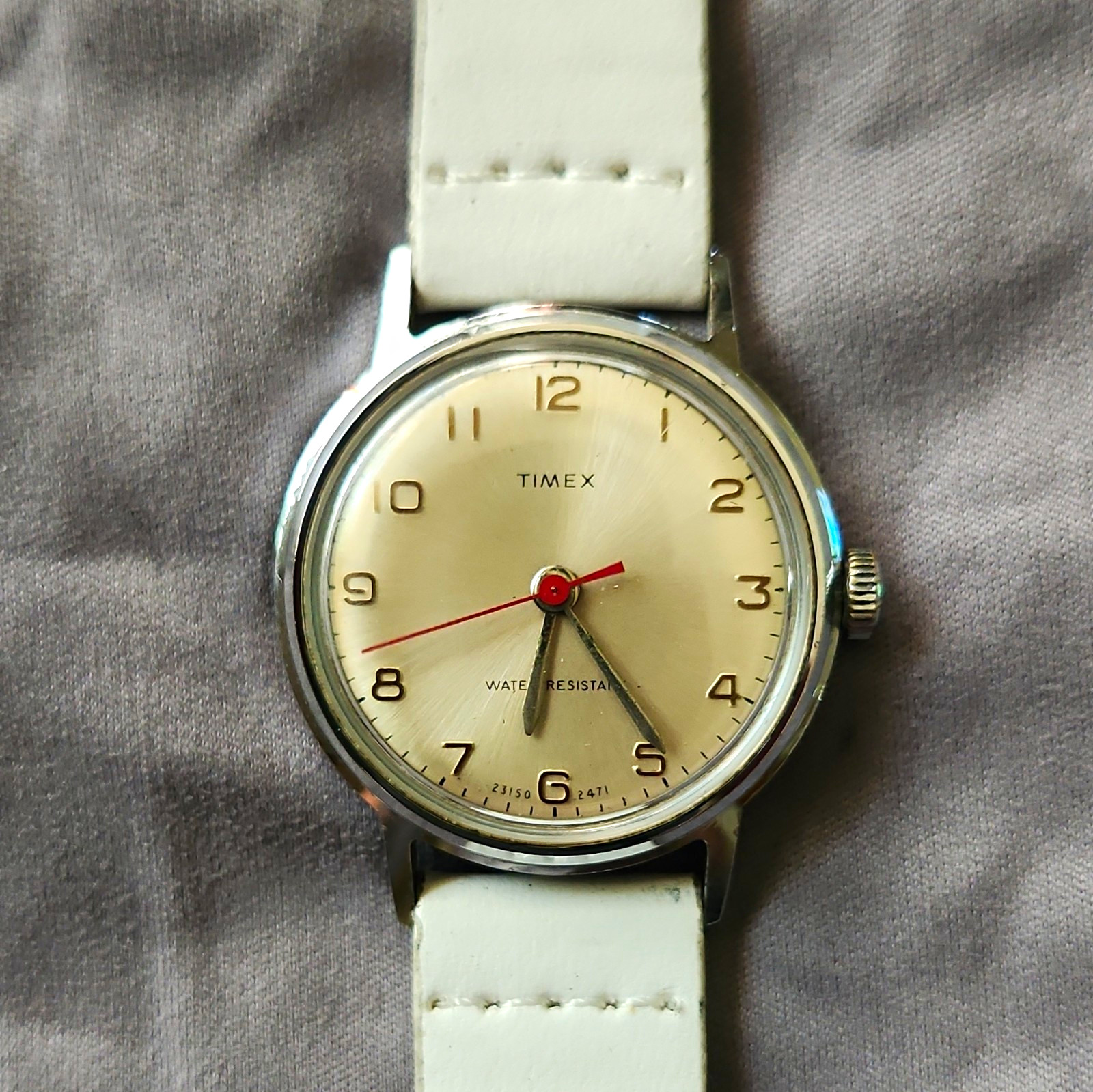 Rare Timex (Sprite) Vintage 1950s Mechanical (Manual Wind) WR Silver RUNNING