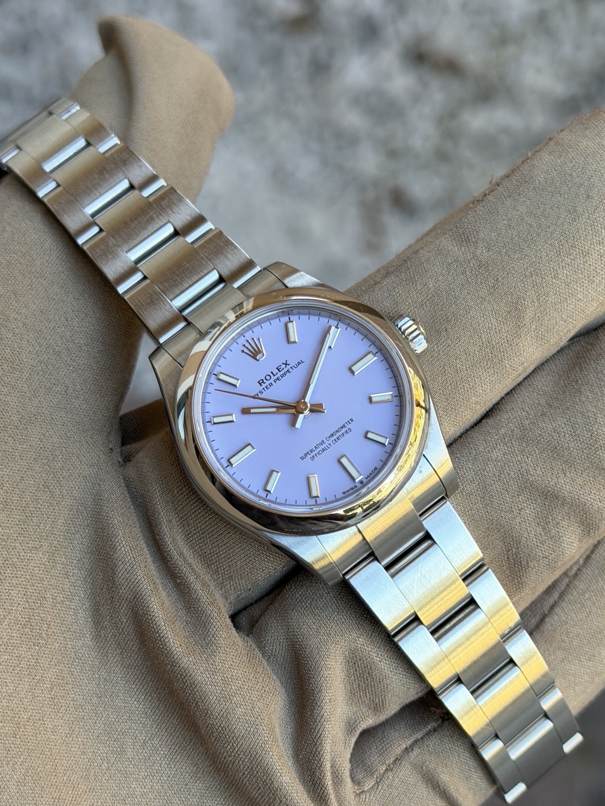 Rolex Oyster Perpetual 31mm Lavender Dial Watch 277200 2025 NEW RELEASE PURPLE