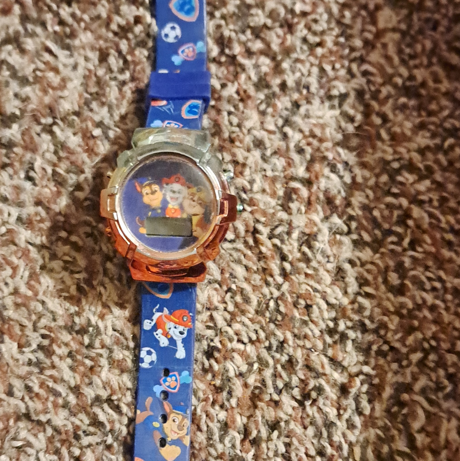 Accutime Nickelodeon Paw Patrol Kids Analog Quartz Watch Blue Band Orange Case